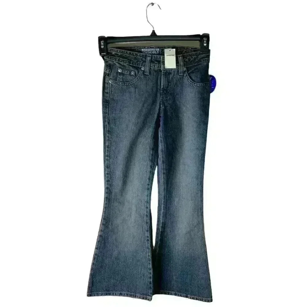 Limited Too Authentic Denim Jeans Junior Size 10 Regular Fit Flared Leg Blue